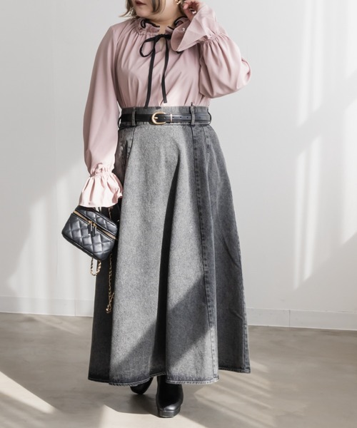 「CLETTE」 長袖ブラウス 4L ピンク レディース_画像3