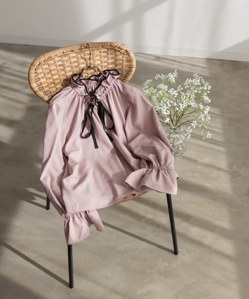 「CLETTE」 長袖ブラウス 4L ピンク レディース_画像7