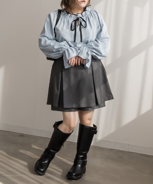 「CLETTE」 長袖ブラウス 4L ピンク レディース_画像8