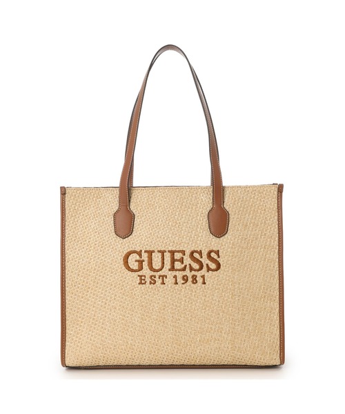 「Guess」 トートバッグ ONE SIZE キャメル レディースの画像