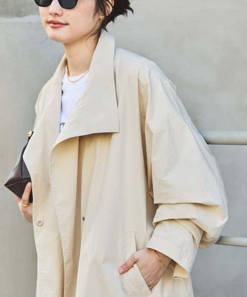Plage ノーカラーコート ベージュ plage（プラージュ）の「ハミルトンノーカラーコート◇（ノーカラー