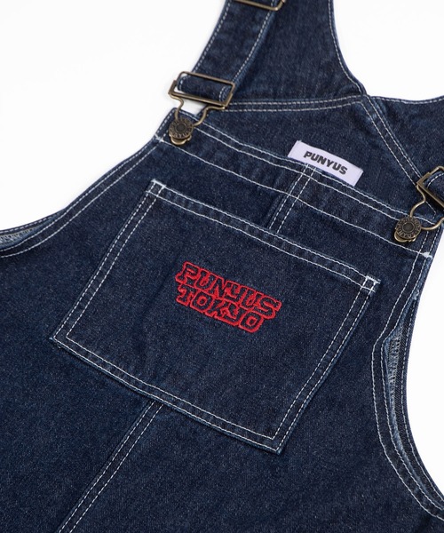 希少　シュプリーム オーバーオール デニム Lサイズ Classic Logo PUNYUS（プニュズ） サロペット オーバーオール ロゴ刺繍デニム