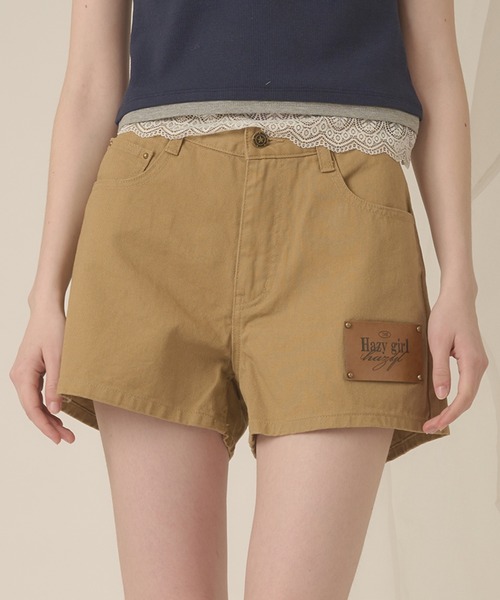 hazyl パンツ hazy patch short pants / ヘイジーパッチショートパンツ
