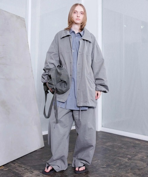 コート ジャケット 「VOAAOV」 WEATHER CLOTH GARMENT DYE Over Coach Jacket メンズ レディースの画像