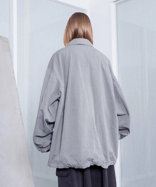 コート ジャケット 「VOAAOV」 WEATHER CLOTH GARMENT DYE Over Coach Jacket メンズ レディースの画像