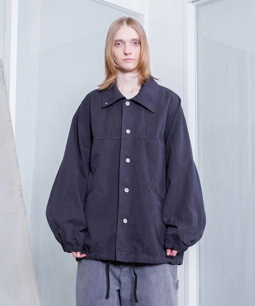 コート ジャケット 「VOAAOV」 WEATHER CLOTH GARMENT DYE Over Coach Jacket メンズ レディースの画像