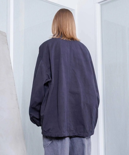 コート ジャケット 「VOAAOV」 WEATHER CLOTH GARMENT DYE Over Coach Jacket メンズ レディースの画像