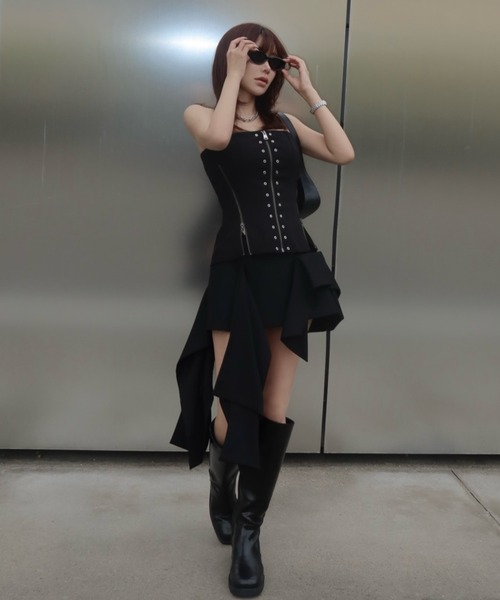 スカート IRREGULAR HEM SKIRT/イレギュラーヘムスカートの画像