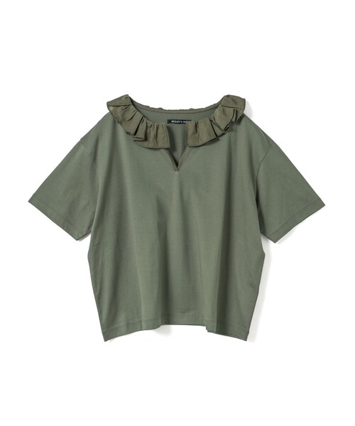 mizuiroind（ミズイロインド） tシャツ 半袖 フリルカラースキッパーT