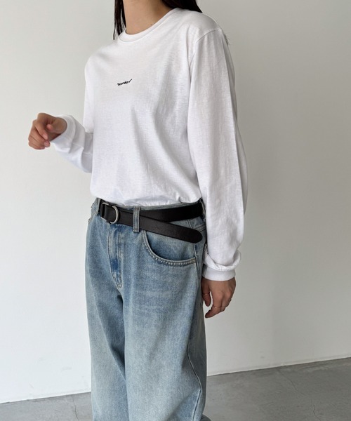 「CANAL JEAN」 長袖カットソー ONE SIZE ホワイト レディース_画像2