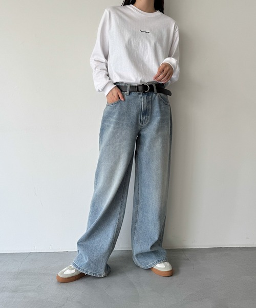 「CANAL JEAN」 長袖カットソー ONE SIZE ホワイト レディース_画像5