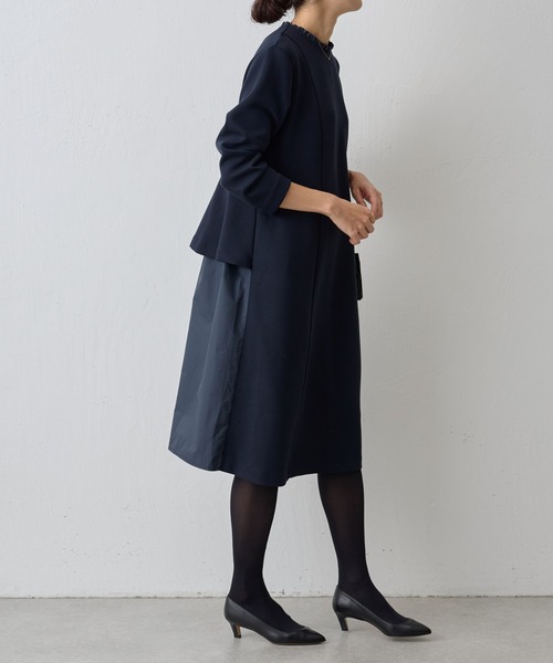 BEARDSLEY ビアズリー パフスリーブ ロングワンピース 濃紺 フリー BEARDSLEY（ビアズリー） 長袖ワンピース FREE ネイビー レディース