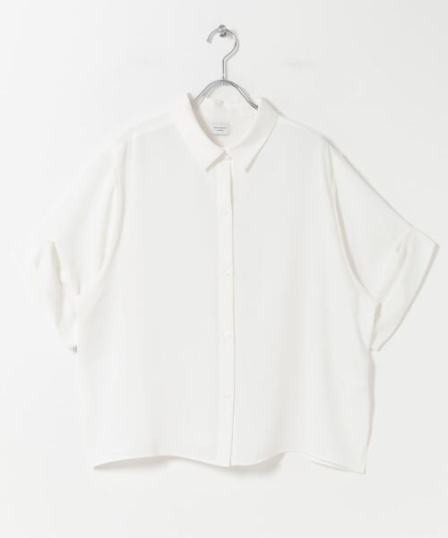 ブラウス シャツ タックスリーブシャツ レディースの画像