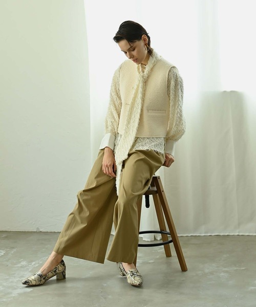 「RAW FUDGE」 長袖ブラウス M ブルー レディース_画像6