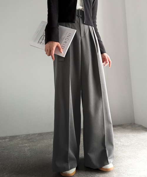 「classicalelf」 スラックス X-LARGE チャコールグレー レディース_画像3