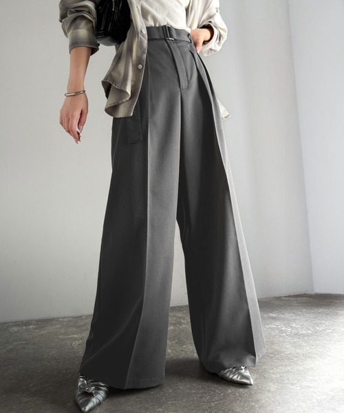 「classicalelf」 スラックス X-LARGE チャコールグレー レディース_画像5