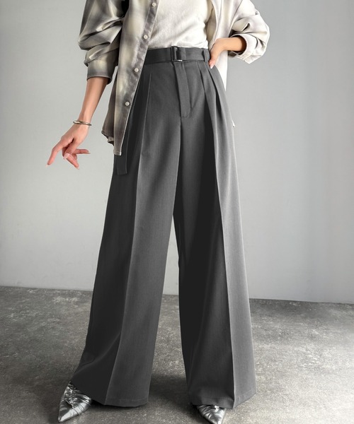「classicalelf」 スラックス X-LARGE チャコールグレー レディース_画像6