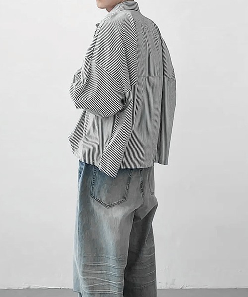 「JOHNNY WOLF」 長袖シャツ L ブルー メンズ_画像6