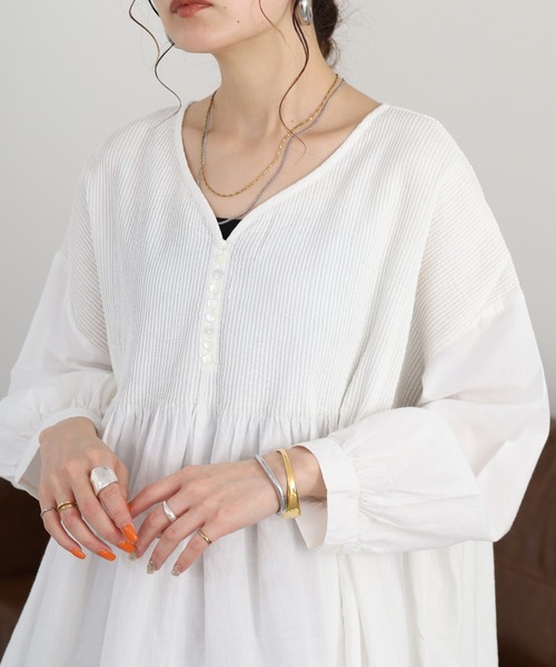 Fanaka（ファナカ） リネンシャツ ブラウス シャツ 夏 カディ