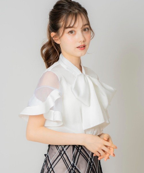 「NOELA」 半袖ブラウス フリー オフホワイト レディース_画像3