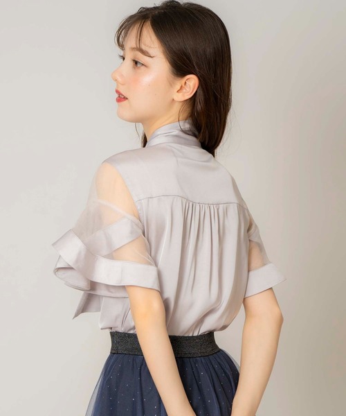 「NOELA」 半袖ブラウス フリー オフホワイト レディース_画像9
