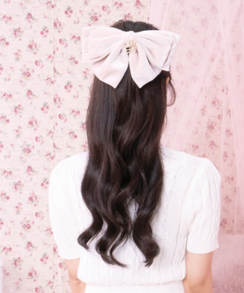 LAFARY（ラファリー） ヘアクリップ ベロアリボンバレッタ : ZOZOTOWN