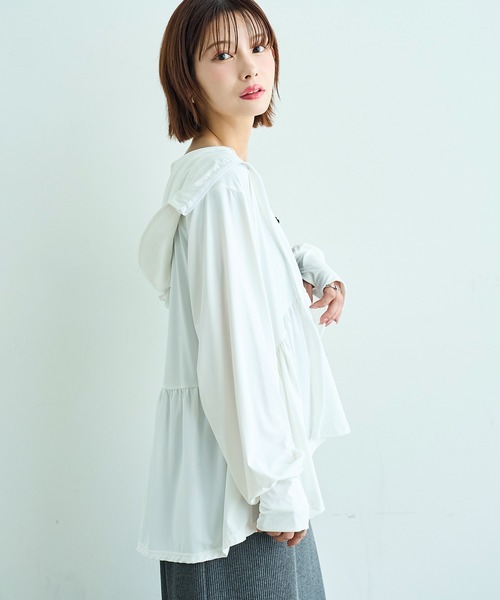 「mil」 ジップアップパーカー X-SMALL オフホワイト レディース_画像2