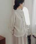 カーディガン ハミルトンウールクルーネックカー...の詳細画像1