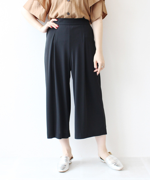 年最新海外 パンツ Uv機能素材クロップドワイドパンツ 手洗い セットアップ可 注目の Www Gettoknowmontco Com