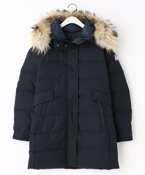 PYRENEX ネイビー ダウンジャケット ファーフード付美品 Pyrenex ダウンコート ダウンジャケット 「PYRENEX」Grenoble