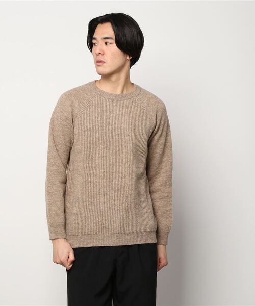 soglia ソリア　ニットセーター Soglia (ソリア) LANDNOAH Sweater / エルボーパッチ クルーネック