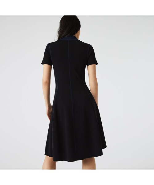 シャツワンピース ブレンドニットAラインドレスの画像