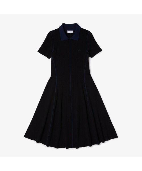 シャツワンピース ブレンドニットAラインドレスの画像