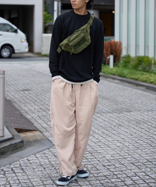 SETUP7 パンツ 「SETUP7」コーデュロイ膝切替ワイドストレート