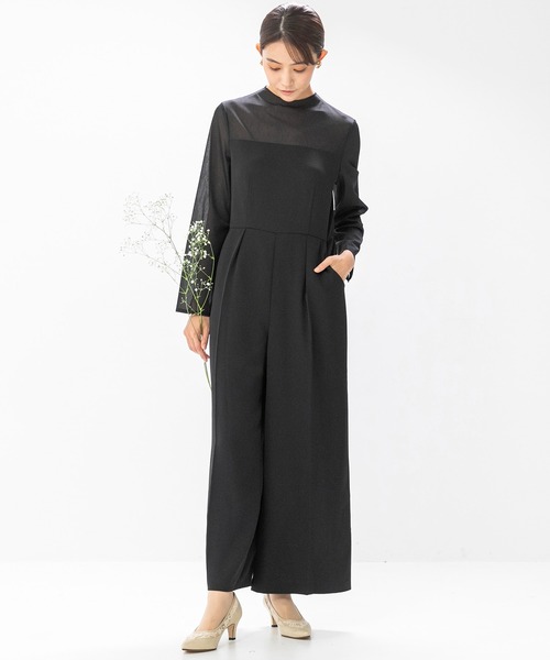 kaene パンツドレス 「kaene」シアーチュール オールインワン