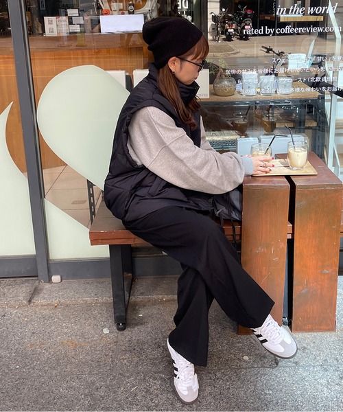 LE MORE ダウンベスト ベスト ヴィンテージタフタダウンベスト