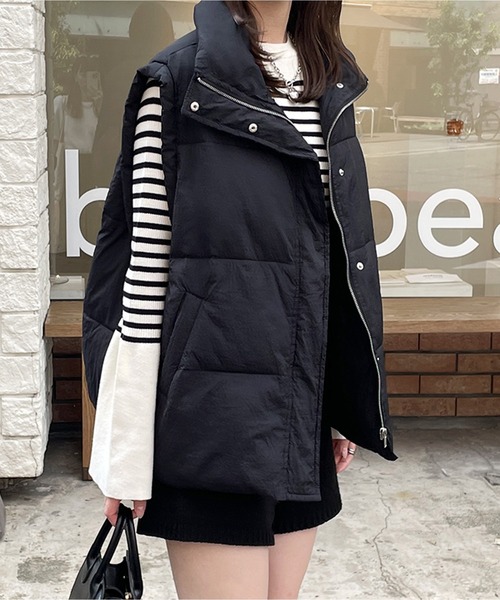 LE MORE ダウンベスト ベスト ヴィンテージタフタダウンベスト