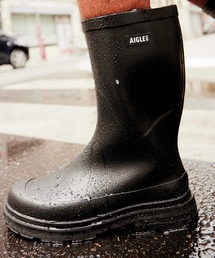 AIGLE 長靴 レインブーツ チャンキーヒール ミッドレインラバー