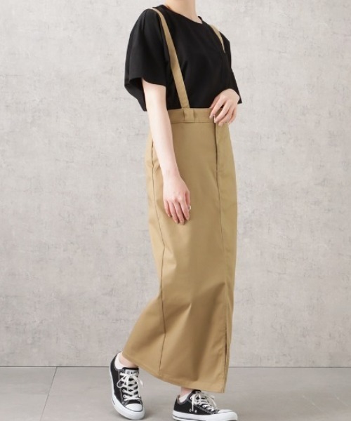 LIMI feu×Dickies サスペンダー付き　ワンショルダースカート　レア Dickies（ディッキーズ） スカート サスペンダー付きタイトスカート