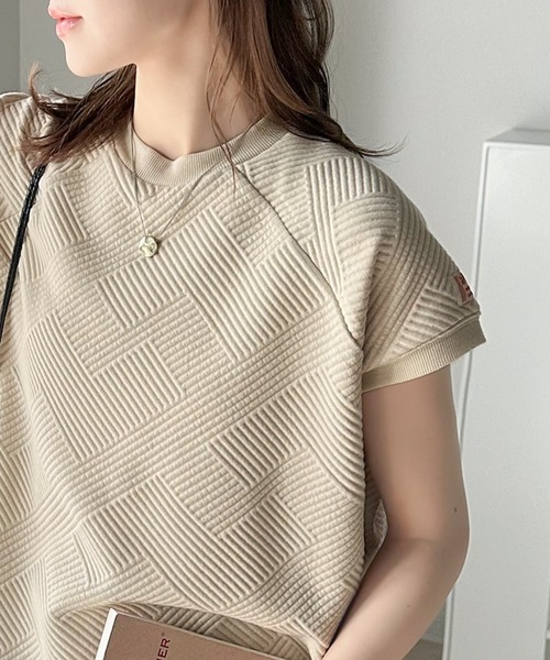 tシャツ 「JaVa ジャバコラボ」大人の上級見え。斜めストライプ柄ラグランTee レディース | Java | 03