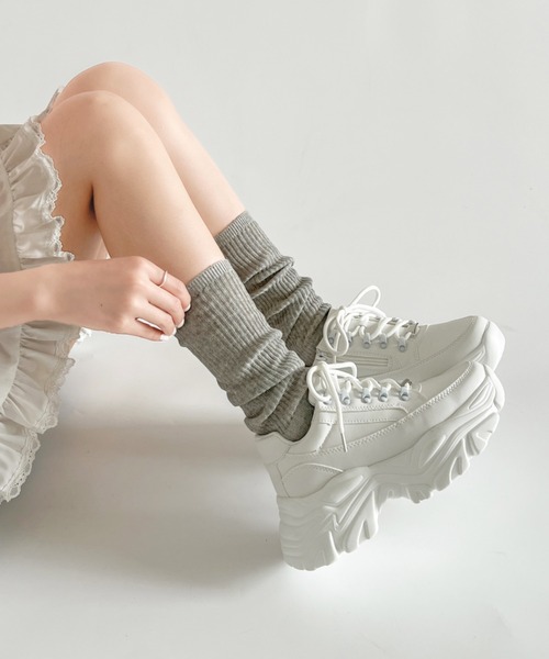 美品です、なかなかないデザイン、今年厚底ソール流行してますよ〜 Shoes in Closet スニーカー 「再入荷」軽量厚底 ボリューム