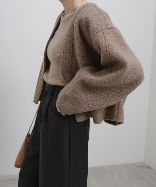 【新品未使用タグ付き】モカ　カーディガン セール】【Et】Color linking Cardigan（カーディガン/ボレロ
