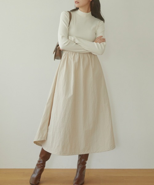 ACYM ドレス ワンピース Combi sleeve long dress ACYM ドレス ワンピース Combi sleeve long dress