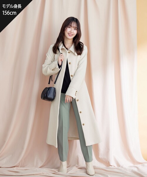 Tiaclasse ステンカラーコート コート フェイクウールステンカラー