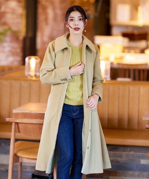 Tiaclasse ステンカラーコート コート フェイクウールステンカラー