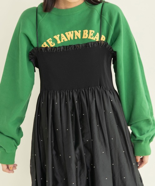 CHILD WOMAN（チャイルドウーマン） ワンピース シャーリングDOTパネル