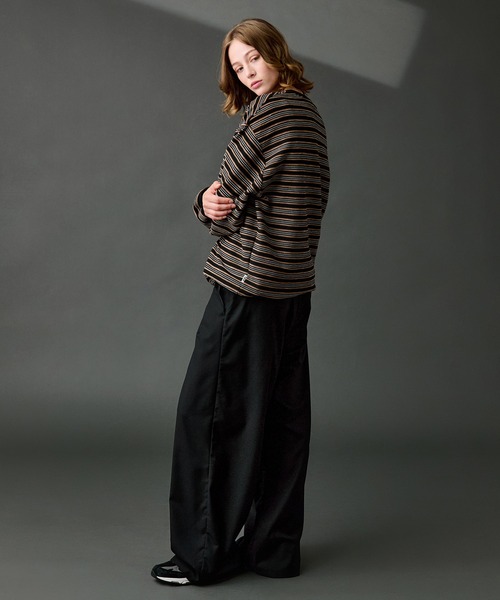 WETTEMPT tシャツ CREW NECK DRAW CORD BORDER LONG TEE