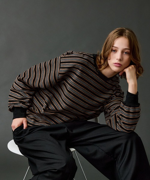 【国内発送】Clou Medor Interlock ストレート Tシャツ WETTEMPT tシャツ CREW NECK DRAW CORD BORDER TEE / クルー