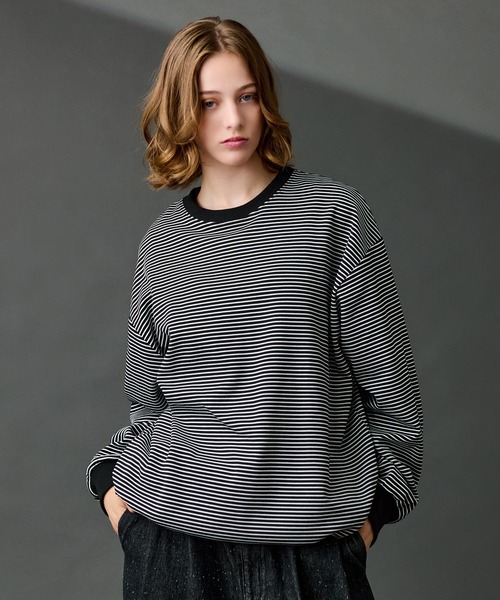 WETTEMPT tシャツ CREW NECK DRAW CORD BORDER LONG TEE