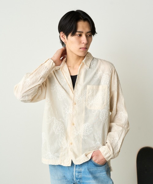 REMI RELIEF シャツ RELIEF/レミレリーフ アロハ総柄刺繍SHIRT
